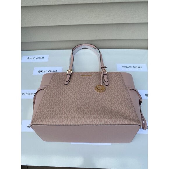 Michael Kors tote gilly large leather tote bag MK signature bag ballet - Picture 4 of 4